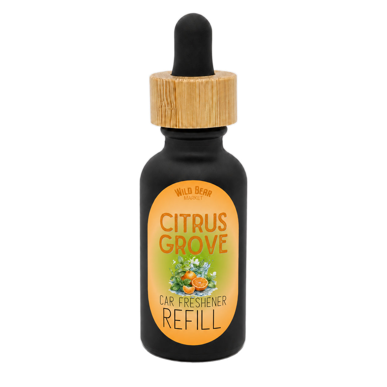 Citrus Grove car freshener refill bottle with dropper