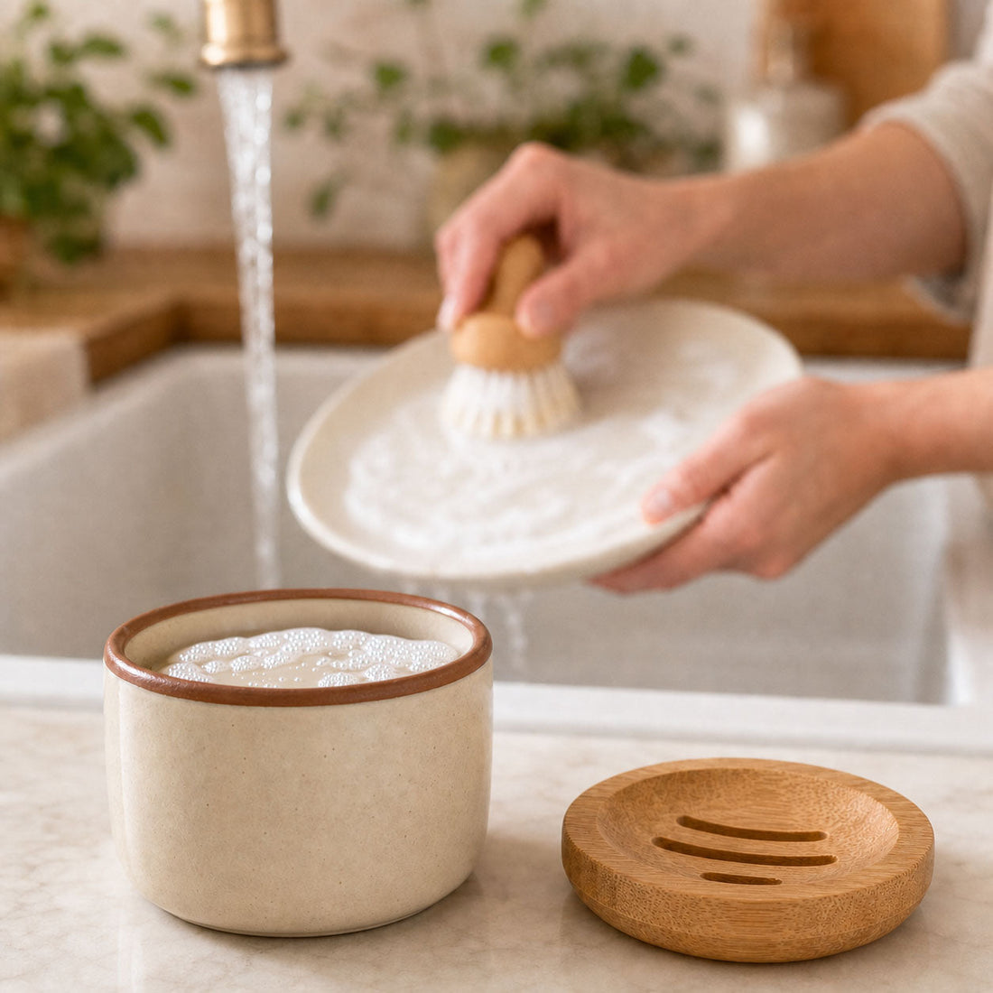 Solid dish soap 101: what it is, why it cuts grease, and how the refill jar works