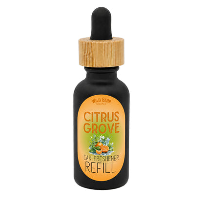 Citrus Grove car freshener refill bottle with dropper