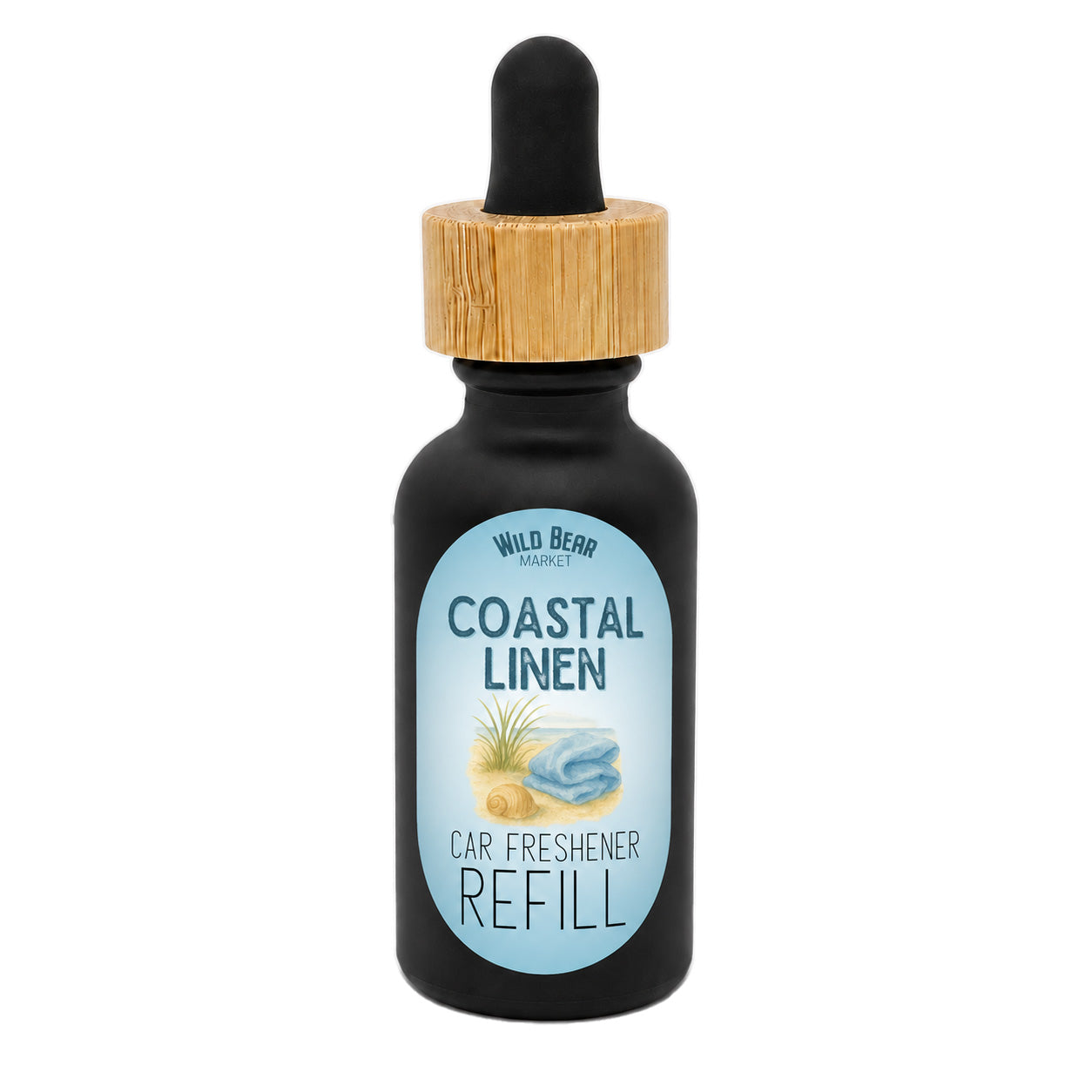 Coastal Linen car freshener refill bottle with dropper