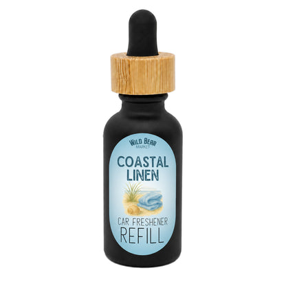 Coastal Linen car freshener refill bottle with dropper