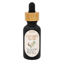 Coconut Glow car freshener refill bottle with dropper