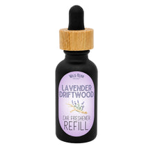 Lavender Driftwood car freshener refill bottle with dropper