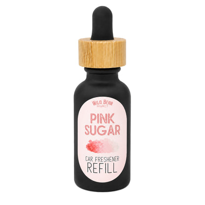 Pink Sugar car freshener refill bottle with dropper