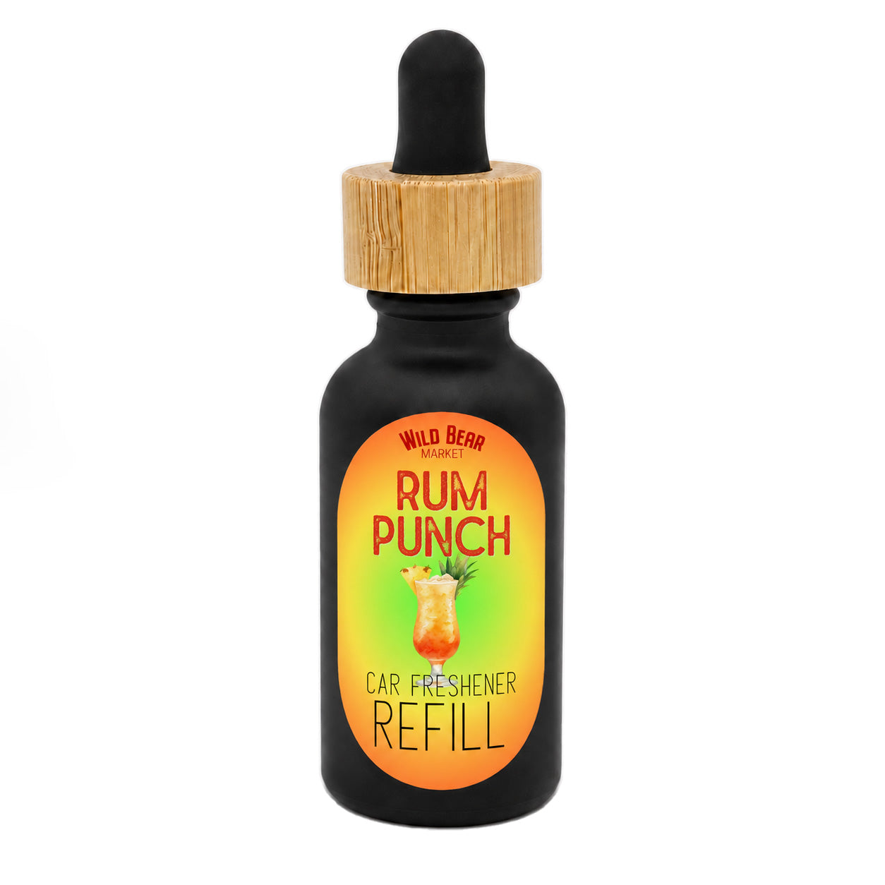 Rum Punch car freshener refill bottle with dropper