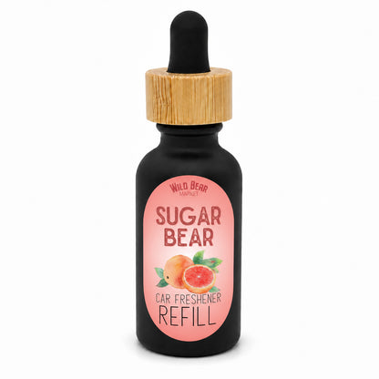 Sugar Bear car freshener refill bottle with dropper