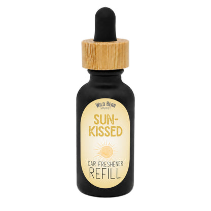 Sun-Kissed car freshener refill bottle with dropper